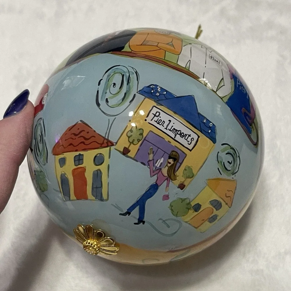 Christmas Ornament Pier One Li Bien  Hand‎ Painted 2012 Golden Anniversary